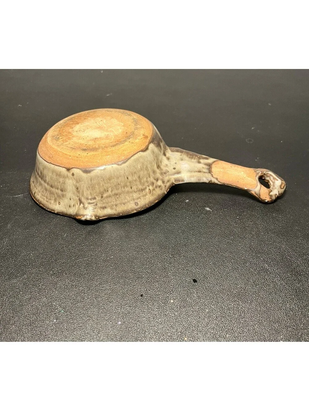 Pottery Works Flameware Spouted Frying Pan Terry Silverman Fitzwilliam NH, 6”
